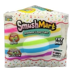 VIRAL Squishy Rainbow Layer Cake JUMBO SQUISHY 5” Smush Mart RMS USA Crazy Fun